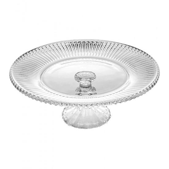 Prato Para Bolo 31cm por 13cm Renaissance em Cristal Ecológico